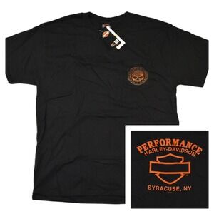 Harley-Davidson Mens Syracuse NY Willie G Skull Pocket T-Shirt Black Large NWT